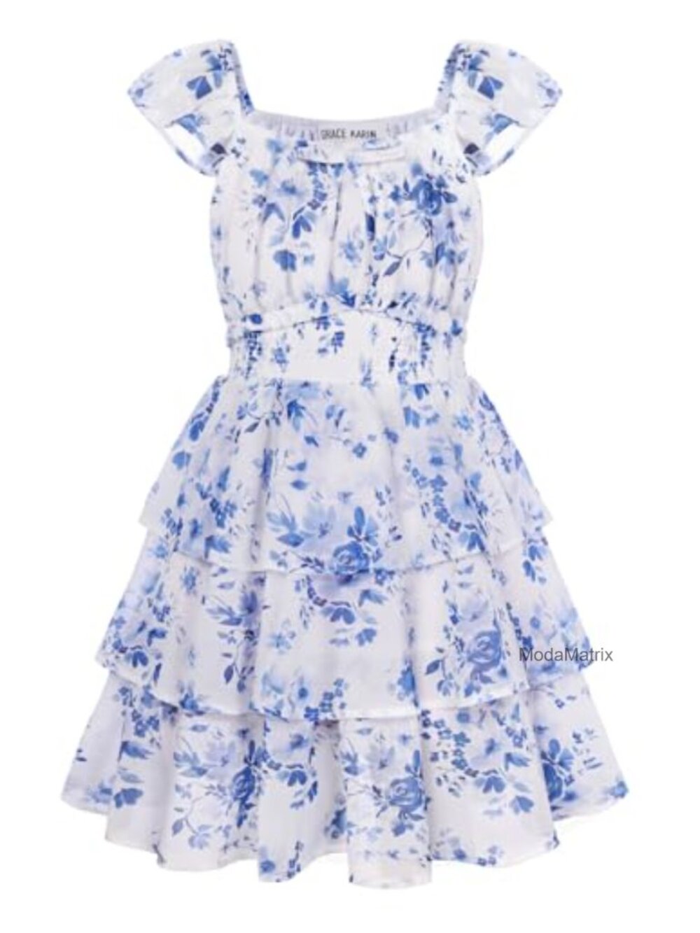 Girls Chiffon Floral Casual Spring Summer Dress